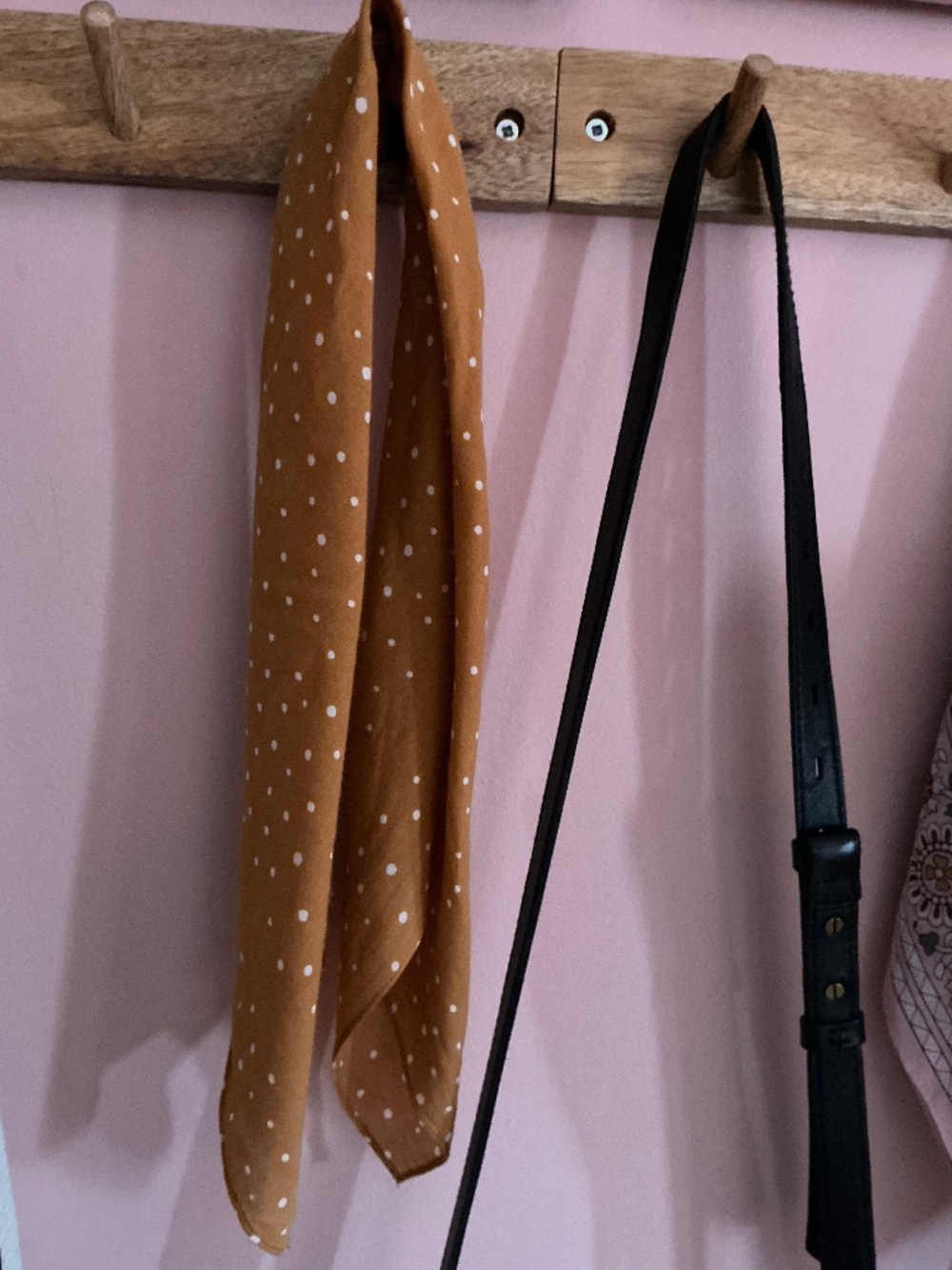 Madewell organic cotton bandana in mustard yellow and polka dot